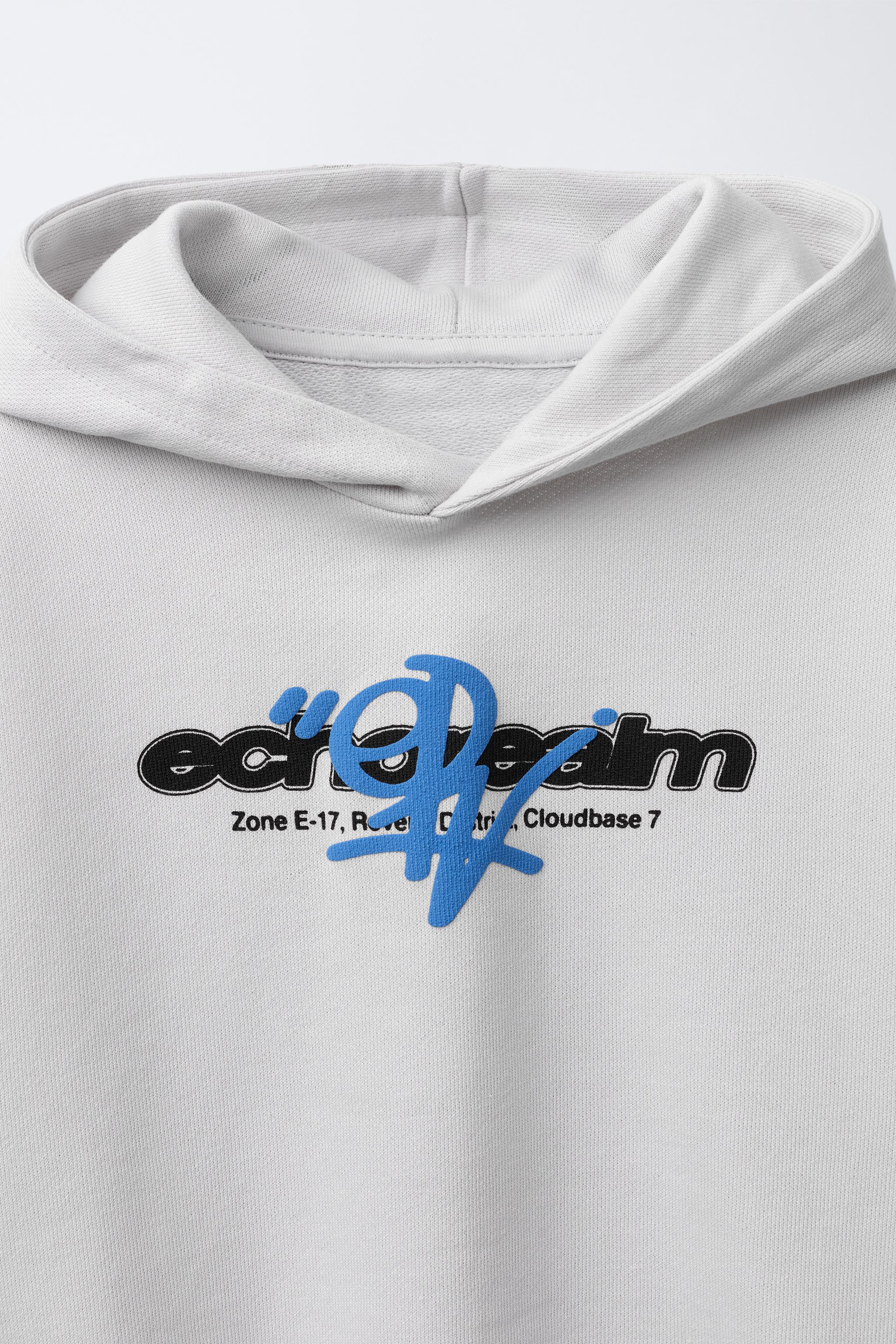 SHORT SLEEVE HOODED SWEATSHIRT